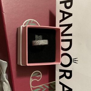 Pandora Silver Band with Sparkling Accents